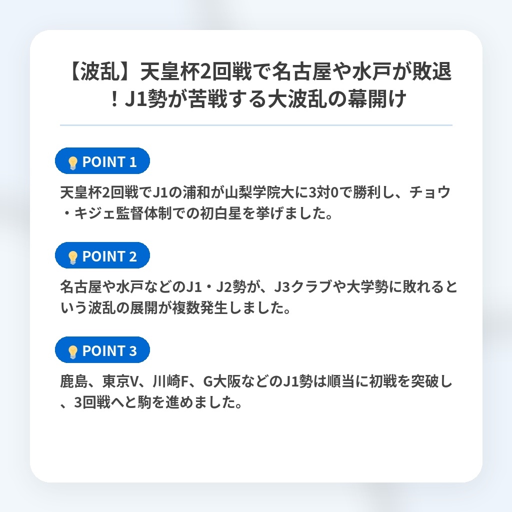 【波乱】天皇杯2回戦で名古屋や水戸が敗退！J1勢が苦戦する大波乱の幕開けの注目ポイントまとめ